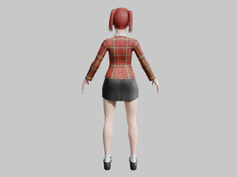Pretty school woman V24366 3D Model