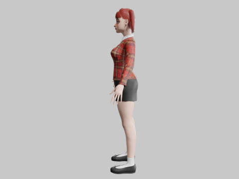 Pretty school woman V24366 3D Model