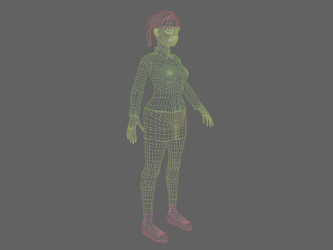 Pretty school woman V24366 3D Model
