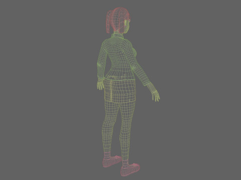 Pretty school woman V24366 3D Model