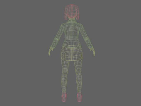 Pretty school woman V24366 3D Model