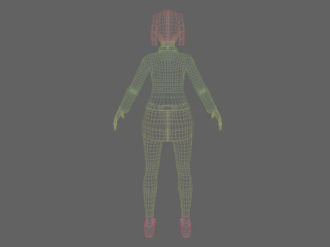 예쁜 여고생 V24366 3D 모델