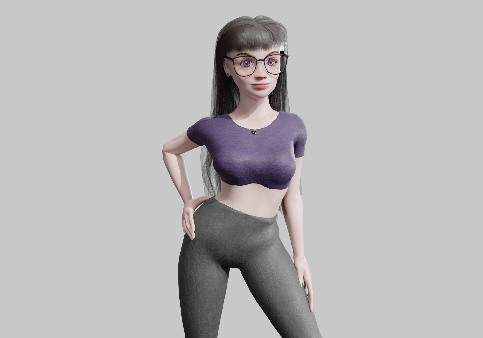 Pretty Standard Woman V34229 3D Model .c4d .max .obj .3ds .fbx .stl .blend 