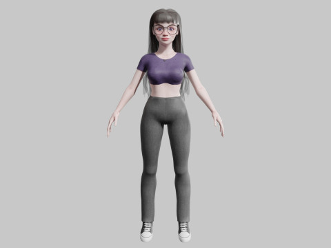 Pretty Standard Woman V34229 Modello 3D
