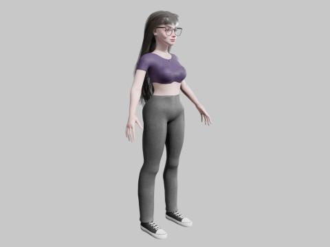 Pretty Standard Woman V34229 Modello 3D