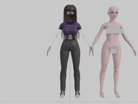 Pretty Standard Woman V34229 Modello 3D
