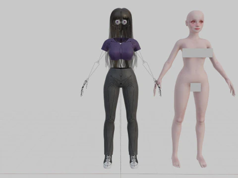 Pretty Standard Woman V34229 3D Model