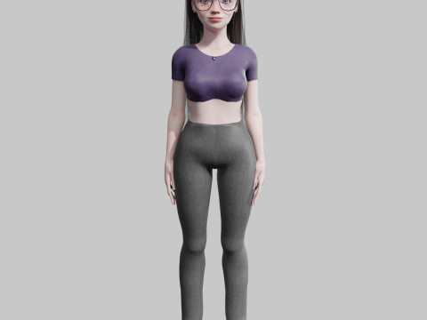 Pretty Standard Woman V34229 Modello 3D