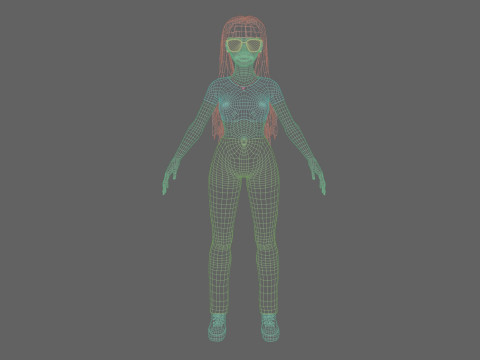 Pretty Standard Woman V34229 Modello 3D