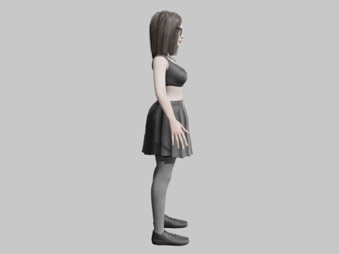 Pretty stylized woman V35062 3D Model