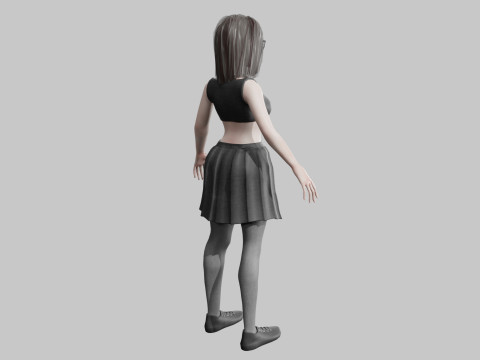 Pretty stylized woman V35062 3D Model