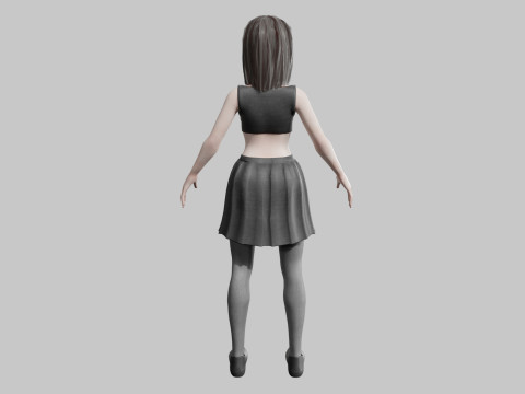 Pretty stylized woman V35062 3D Model