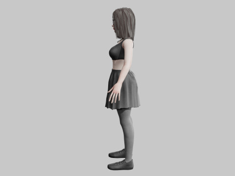 Pretty stylized woman V35062 3D Model
