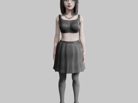 सुंदर शैली वाली महिला V35062 3D मॉडल