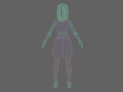 Pretty stylized woman V35062 3D Model