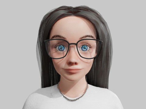 Pretty teen Woman V33056 3D Модель