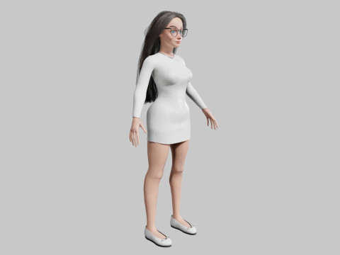 Pretty teen Woman V33056 3D Модель