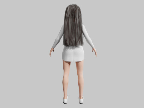 Pretty teen Woman V33056 3D Модель
