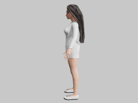 Pretty teen Woman V33056 3D Модель