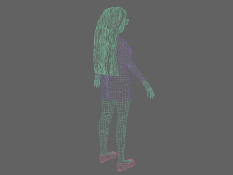Pretty teen Woman V33056 3D Модель