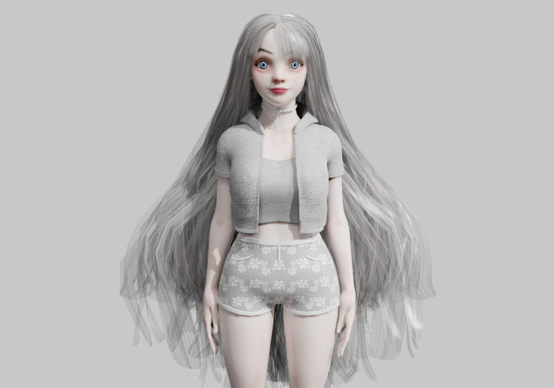 Pretty white woman V35800 Modelo 3D .c4d .max .obj .3ds .fbx .stl .blend 