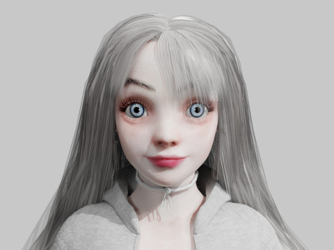 Pretty white woman V35800 Modelo 3D