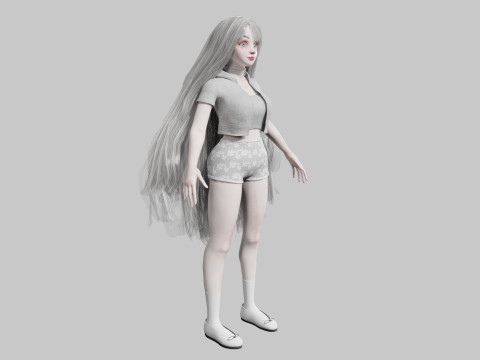 Pretty white woman V35800 Modelo 3D