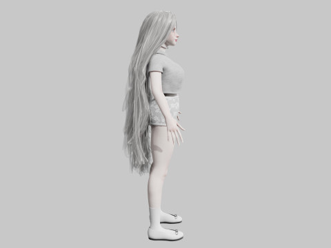 Pretty white woman V35800 Modelo 3D