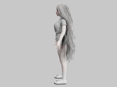 Pretty white woman V35800 Modelo 3D