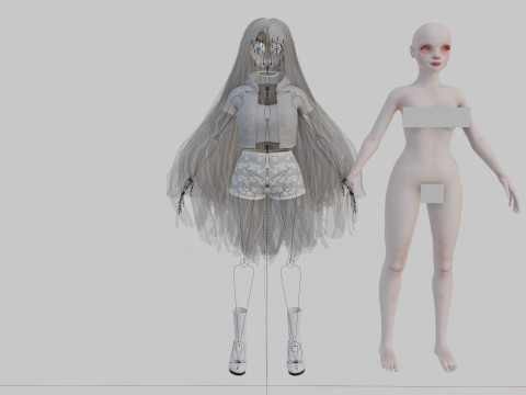 Pretty white woman V35800 Modelo 3D