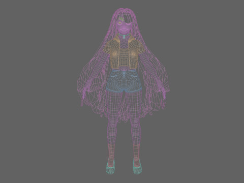 Pretty white woman V35800 Modelo 3D