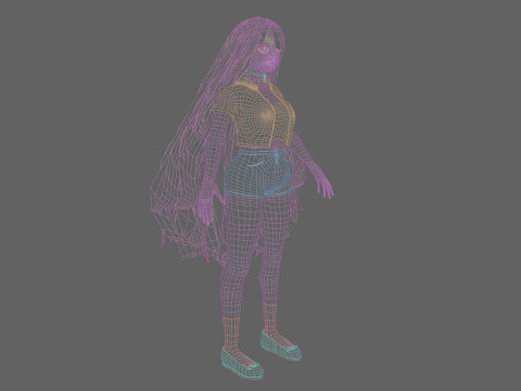 Pretty white woman V35800 Modelo 3D