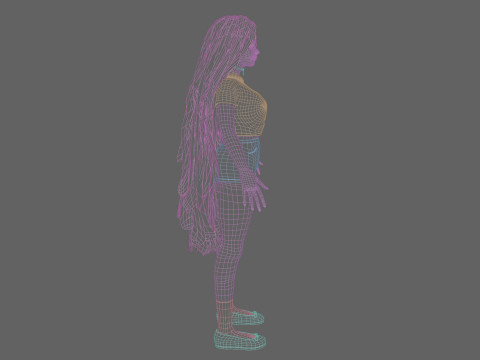 Pretty white woman V35800 Modelo 3D