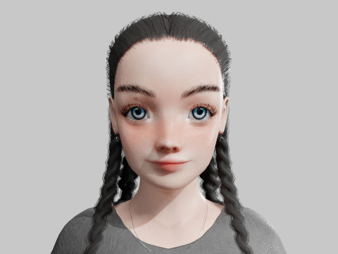 Pretty Young woman V43708 3D 模型