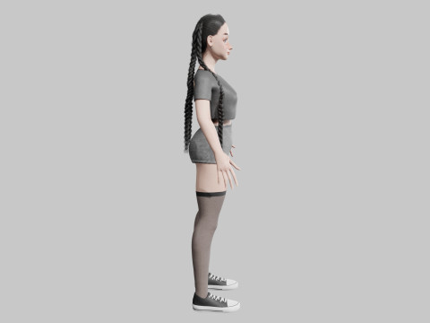 Pretty Young woman V43708 3D 模型