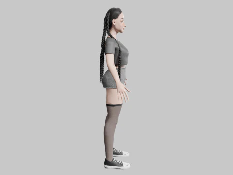 Pretty Young woman V43708 3D Model