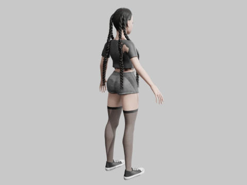 Pretty Young woman V43708 3D 模型