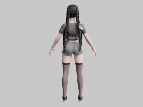 Pretty Young woman V43708 3D 模型