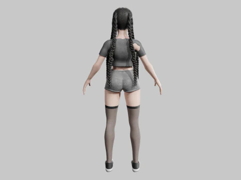 Pretty Young woman V43708 3D Model