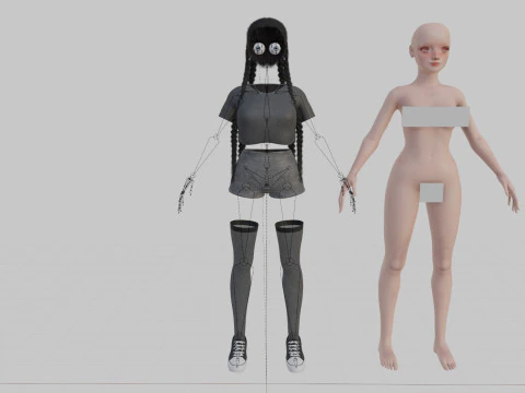 Pretty Young woman V43708 3D Model