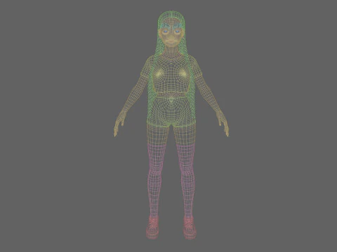 Pretty Young woman V43708 3D Model
