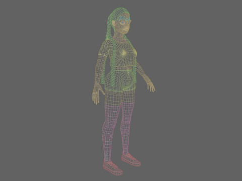 Pretty Young woman V43708 3D 模型