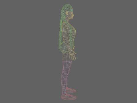 Pretty Young woman V43708 3D 模型
