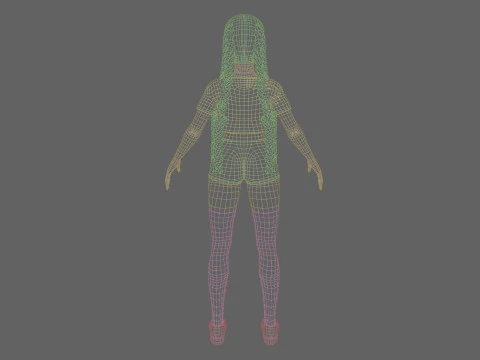 Pretty Young woman V43708 3D Model