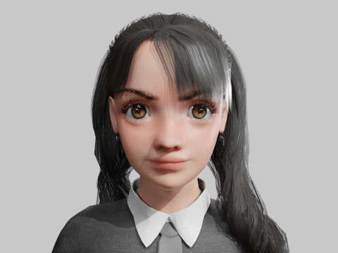 School student Woman V36151 Modelo 3D
