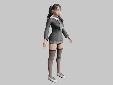 School student Woman V36151 Modelo 3D