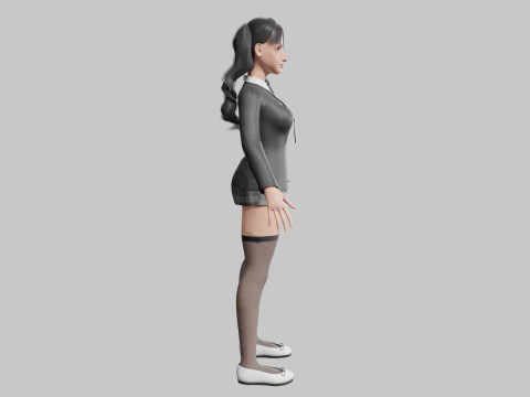 School student Woman V36151 Modelo 3D
