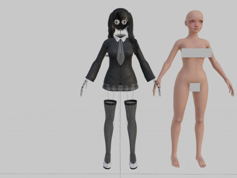 School student Woman V36151 Modelo 3D