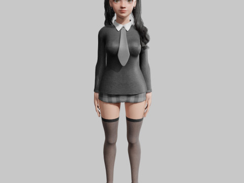 School student Woman V36151 Modelo 3D