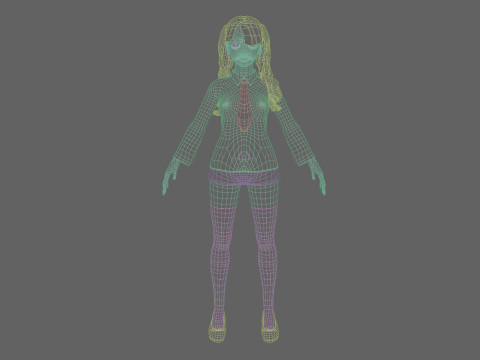 School student Woman V36151 Modelo 3D